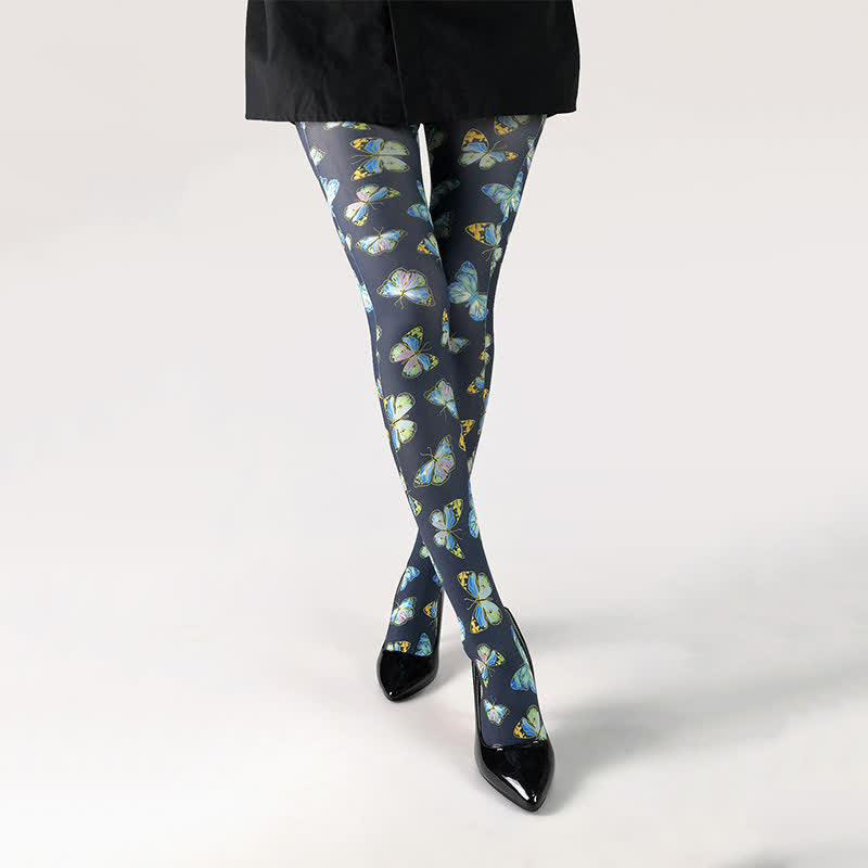 Collants quotidiens à imprimé papillon - F - One Size - image 0