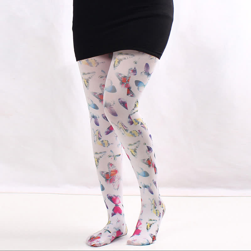 Collants à motif floral - B - One Size - image 1
