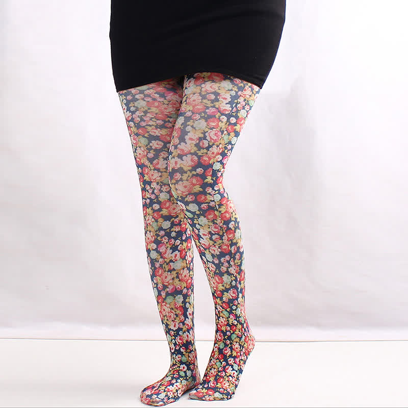 Collants à motif floral - D - One Size - image 3
