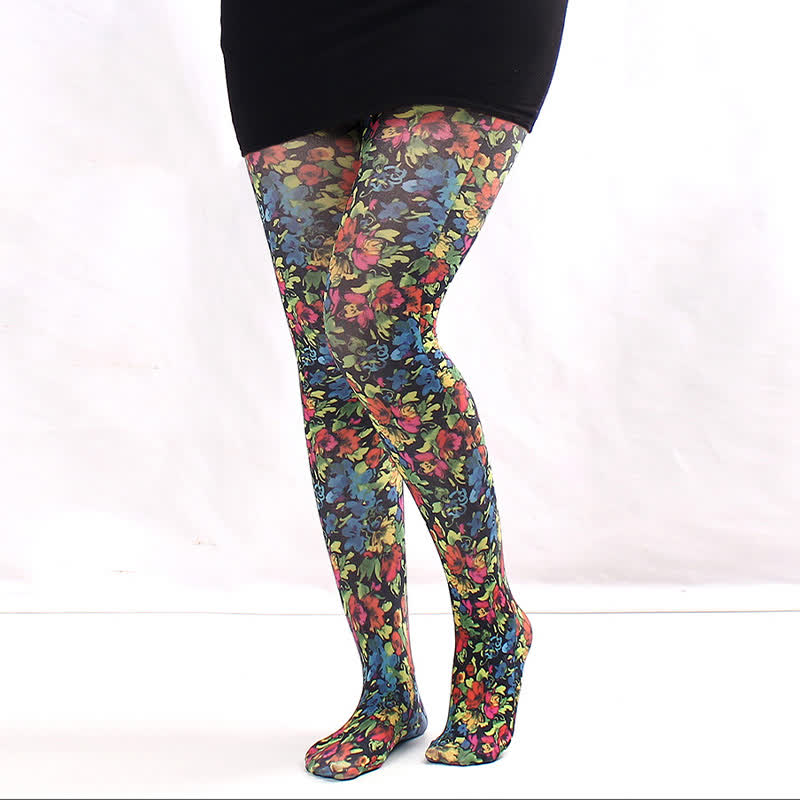 Collants à motif floral - E - One Size - image 4
