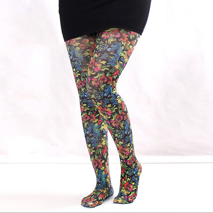 Collants à motif floral - E - One Size - image 4