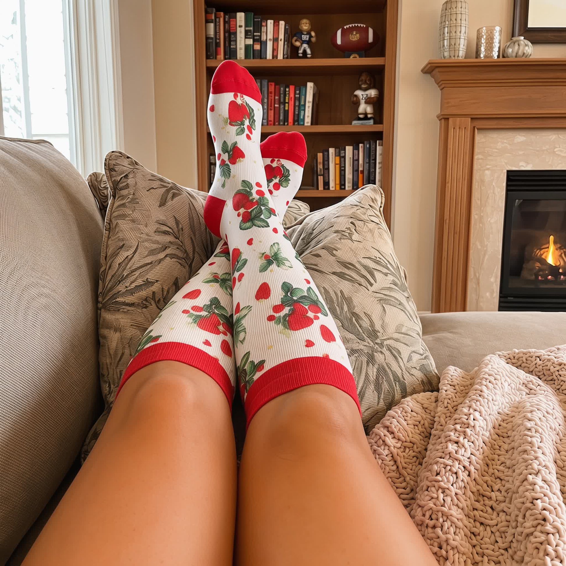 Chaussettes de compression à imprimé fruits grande taille - image 3