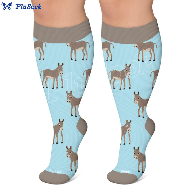 Chaussettes de compression grandes tailles à motifs animaux - image 5