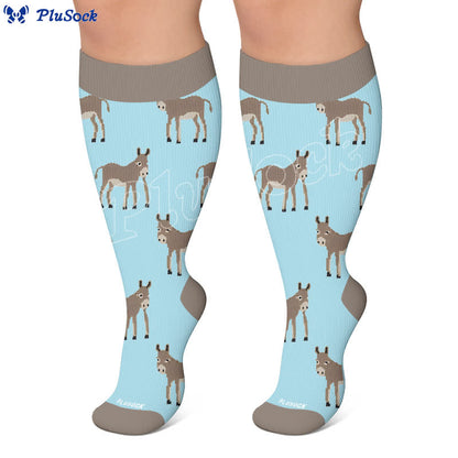 Chaussettes de compression grandes tailles à motifs animaux - image 5
