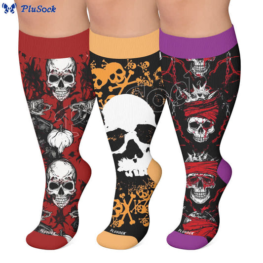 Chaussettes de compression Crossbone grandes tailles - image 0
