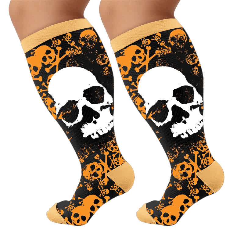 Chaussettes de compression Crossbone grandes tailles - Jaune (1 paire) - 4XL - image 9