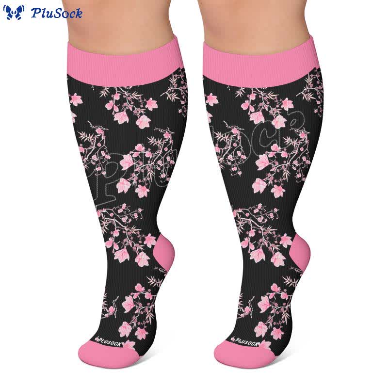 Chaussettes de compression à imprimé floral grande taille - image 7