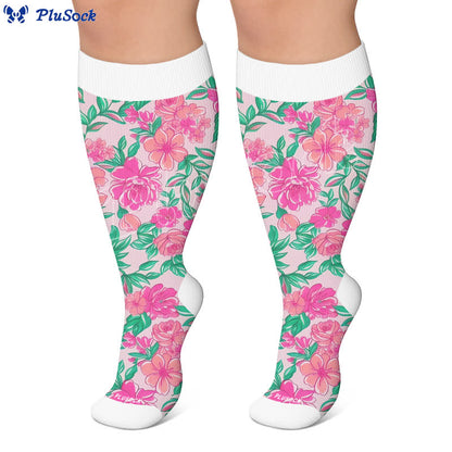Chaussettes de compression à imprimé floral grande taille - image 6