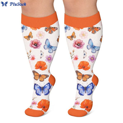 Chaussettes de compression à imprimé floral grande taille - image 5