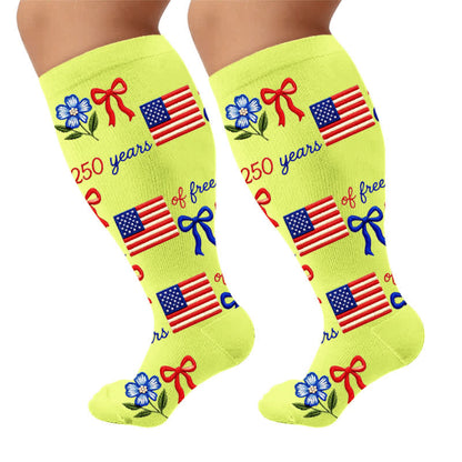 Chaussettes de compression Independence Balloons grandes tailles - Jaune (1 paire) - 4XL - image 10