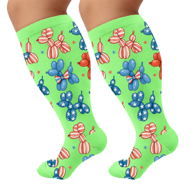 Chaussettes de compression Independence Balloons grandes tailles - Vert (1 paire) - 4XL - image 8