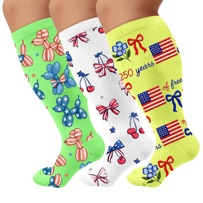 Chaussettes de compression Independence Balloons grandes tailles - Multicolore (3 paires) - 4XL - image 4