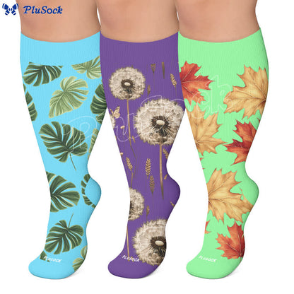 Chaussettes de compression botaniques grande taille - image 0
