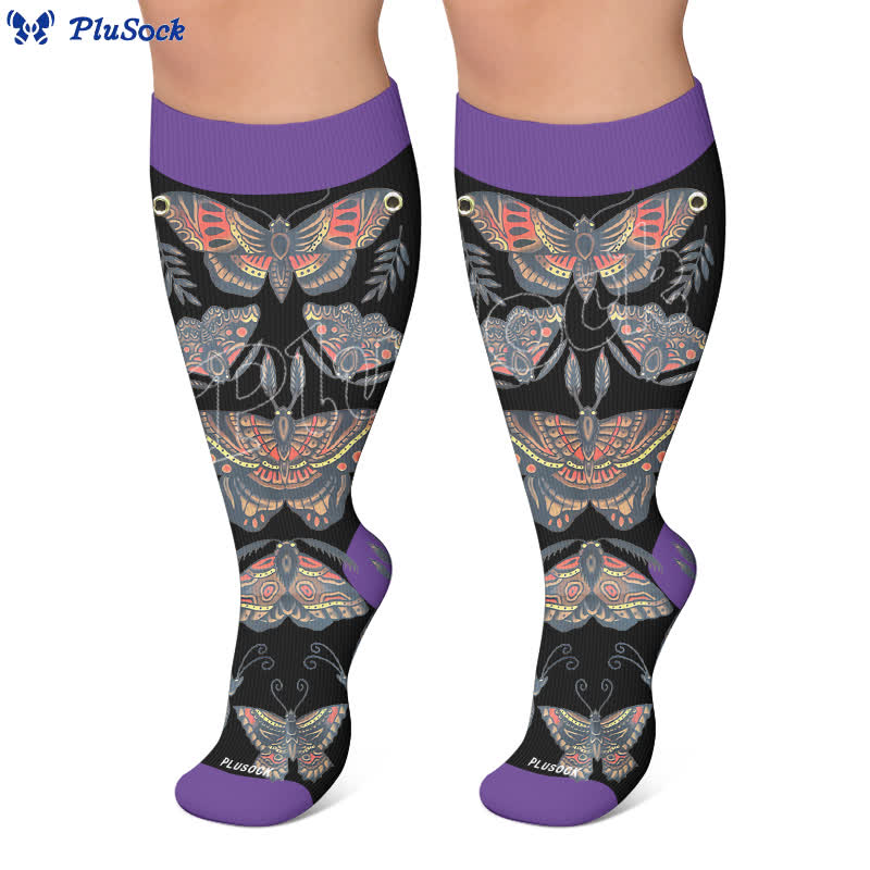 Chaussettes de compression Dark Butterfly grandes tailles - image 6