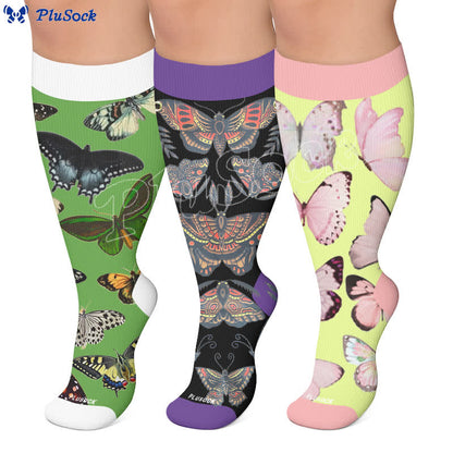 Chaussettes de compression Dark Butterfly grandes tailles - image 0