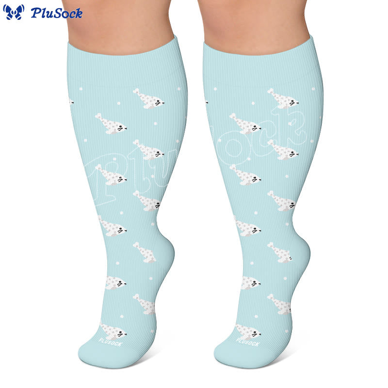 Chaussettes de compression grandes tailles Phoque Loutre Grenouille - image 7