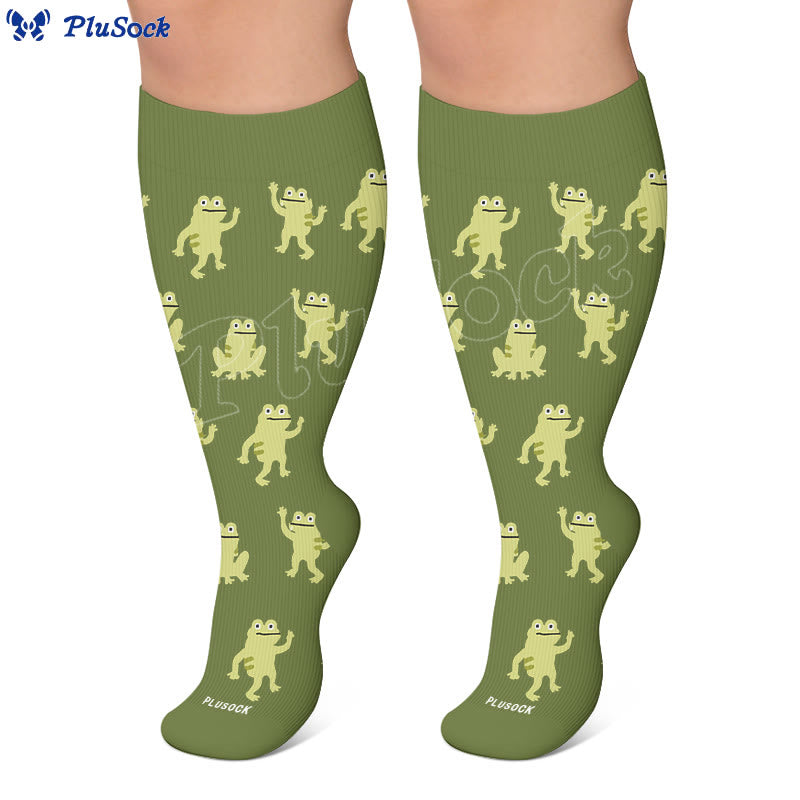 Chaussettes de compression grandes tailles Phoque Loutre Grenouille - image 6