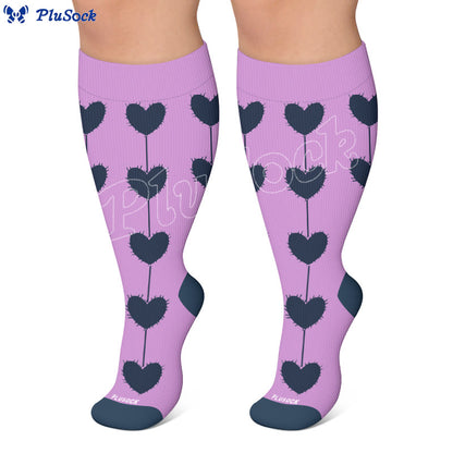 Chaussettes de compression à motif floral Nordic Heart grandes tailles - image 4