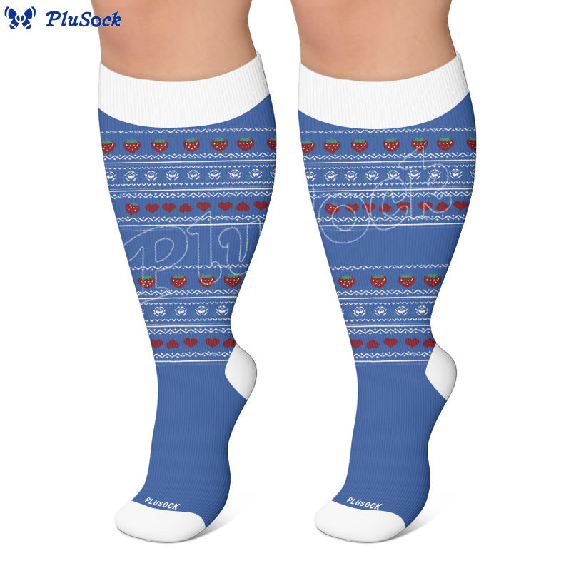 Chaussettes de compression à motif floral Nordic Heart grandes tailles - image 3
