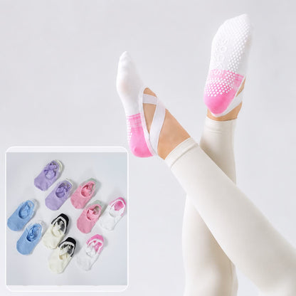 Chaussettes montantes à bride croisée antidérapantes (3 paires) - image 0