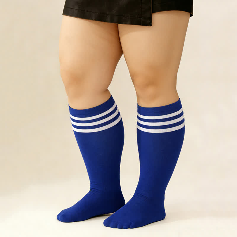 Chaussettes hautes rayées respirantes (3 paires) - image 0