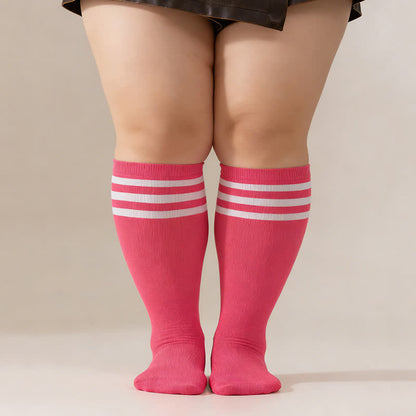 Chaussettes hautes rayées respirantes (3 paires) - image 1