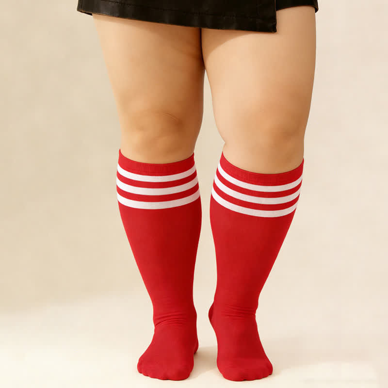 Chaussettes hautes rayées respirantes (3 paires) - image 2