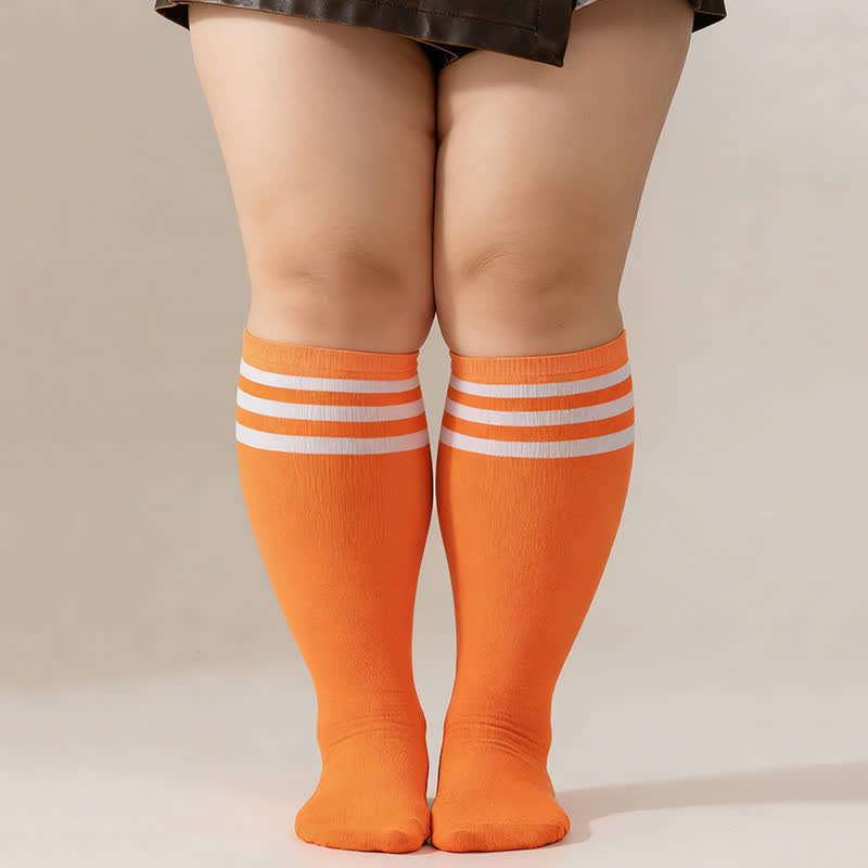 Chaussettes hautes rayées respirantes (3 paires) - image 4