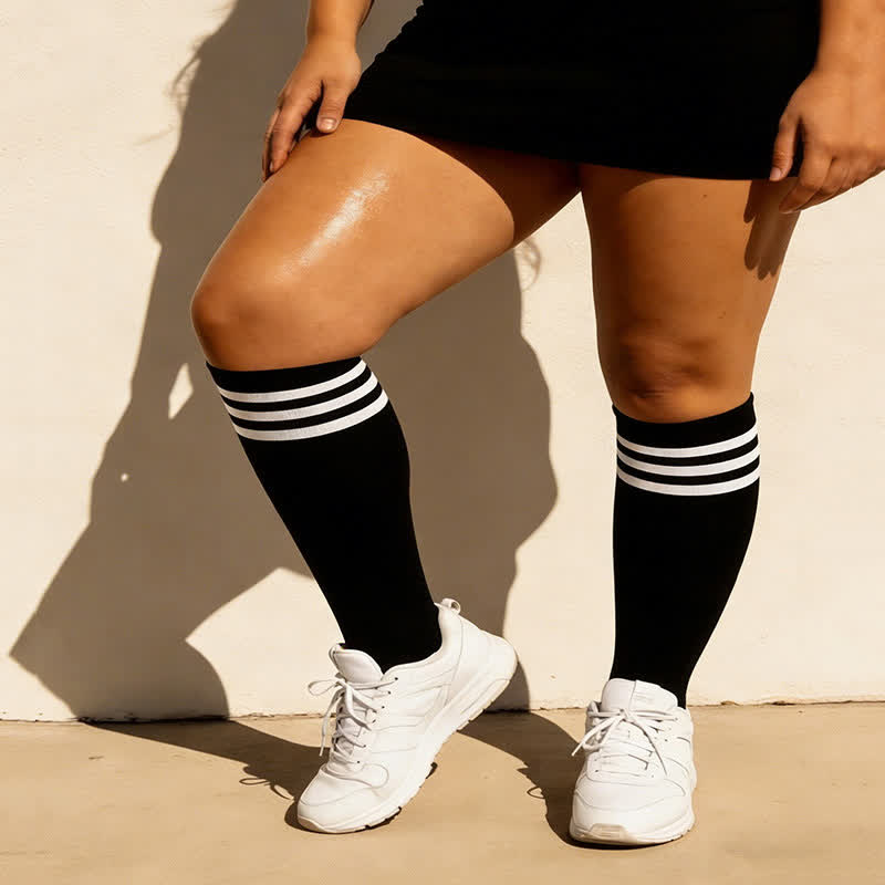 Chaussettes hautes rayées respirantes (3 paires) - image 8
