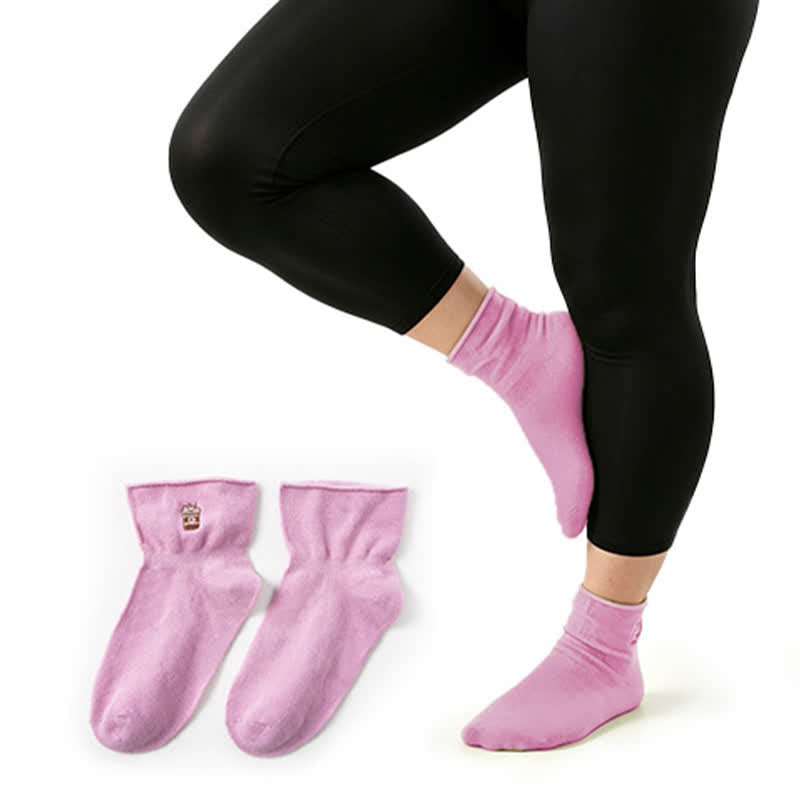Chaussettes douces quart de tour (2 paires) - Rose - EU37-41 (US4-8) - image 2