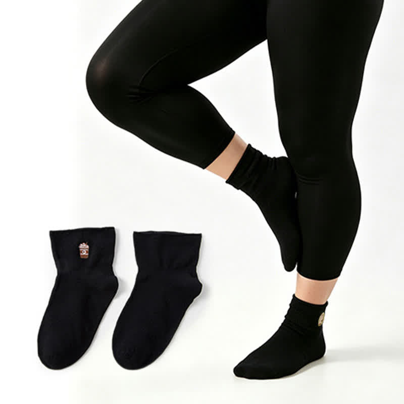 Chaussettes douces quart de tour (2 paires) - Noir - EU37-41 (US4-8) - image 5