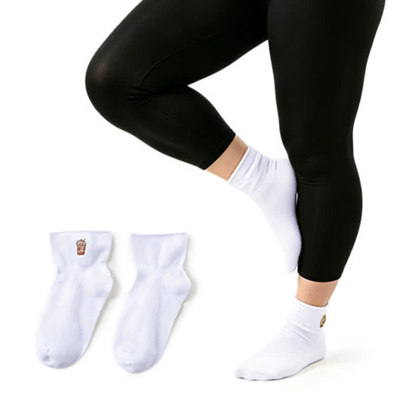 Chaussettes douces quart de tour (2 paires) - Blanc - EU37-41 (US4-8) - image 1