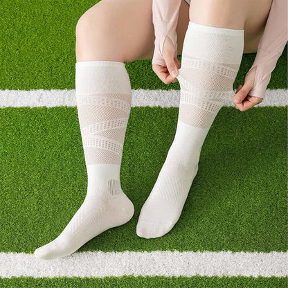 Chaussettes de compression à rayures en maille (2 paires) - Blanc - UE36-39 (US3-6) - image 8
