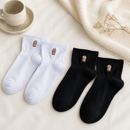 Chaussettes douces quart de tour (2 paires) - Noir et blanc - EU37-41 (US4-8) - image 7