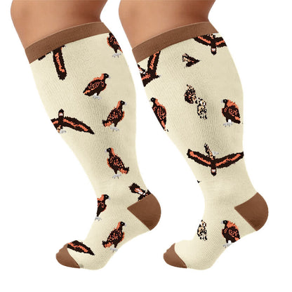 Chaussettes de compression Bird grande taille - Marron (1 paire) - 4XL - image 9
