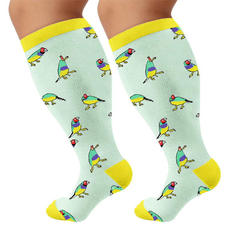 Chaussettes de compression Bird grande taille - Jaune (1 paire) - 4XL - image 8