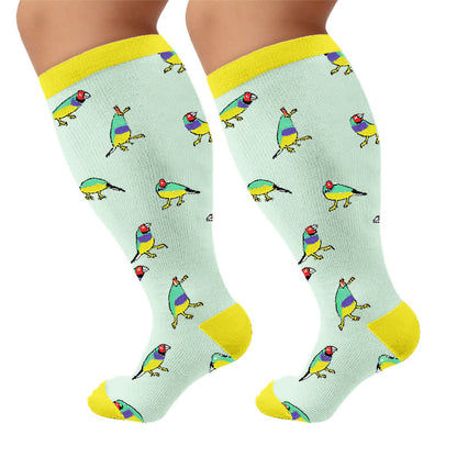 Chaussettes de compression Bird grande taille - Jaune (1 paire) - 4XL - image 8