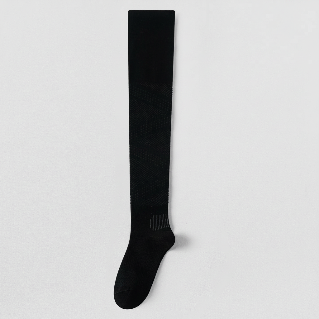 Chaussettes de compression respirantes montantes jusqu'au genou (2 paires) - Noir - UE36-39 (US3-6) - image 8