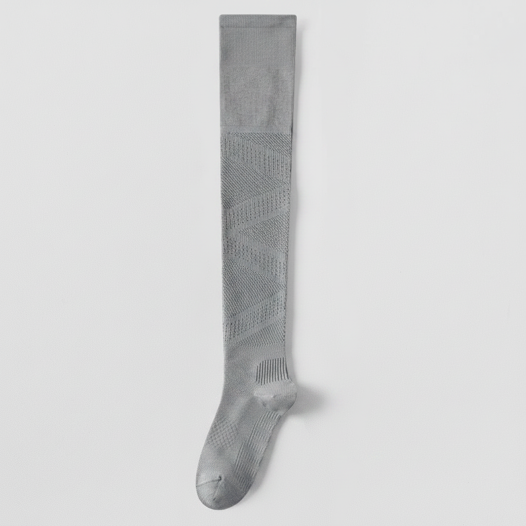 Chaussettes de compression respirantes montantes jusqu'au genou (2 paires) - Gris - UE36-39 (US3-6) - image 10