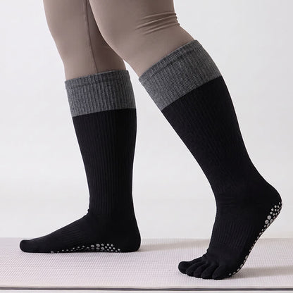Chaussettes hautes à blocs de couleur (2 paires) - Noir - One Size - image 5