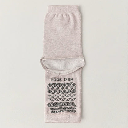Chaussettes antidérapantes décontractées en maille respirante (3 paires) - Violet - One Size - image 6