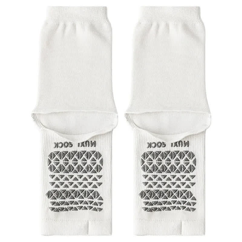 Chaussettes antidérapantes décontractées en maille respirante (3 paires) - Blanc - One Size - image 4