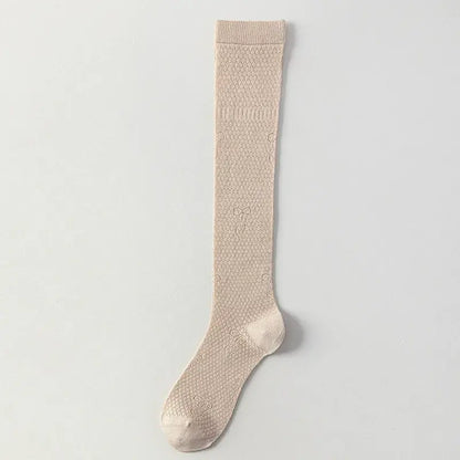 Chaussettes hautes côtelées en maille transparente (4 paires) - Café noir - One Size - image 9