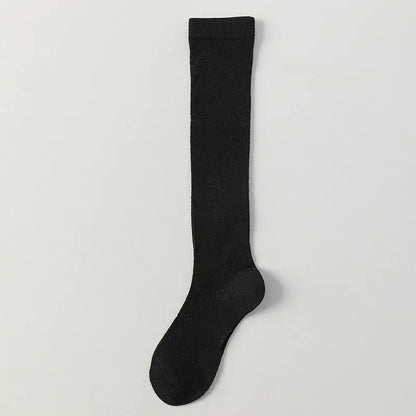 Chaussettes hautes côtelées en maille transparente (4 paires) - Noir - One Size - image 7