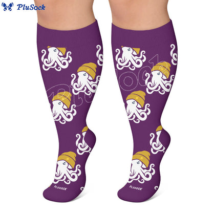 Chaussettes de compression tendance grande taille en forme de pieuvre - image 6