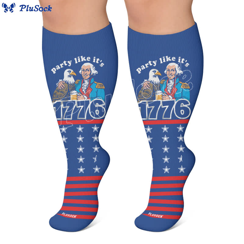 Chaussettes de compression patriotiques grandes tailles - image 6