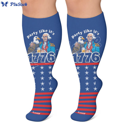 Chaussettes de compression patriotiques grandes tailles - image 6