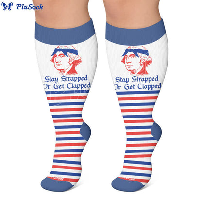 Chaussettes de compression patriotiques grandes tailles - image 5