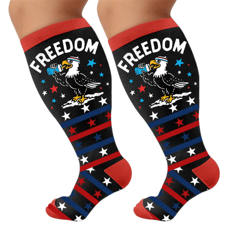 Chaussettes de compression patriotiques grandes tailles - Noir (1 paire) - 4XL - image 10