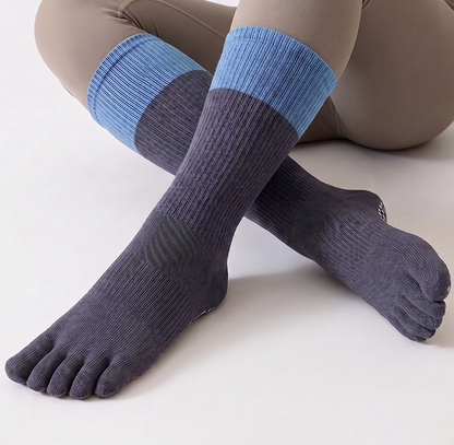 Chaussettes hautes à blocs de couleur (2 paires) - image 0